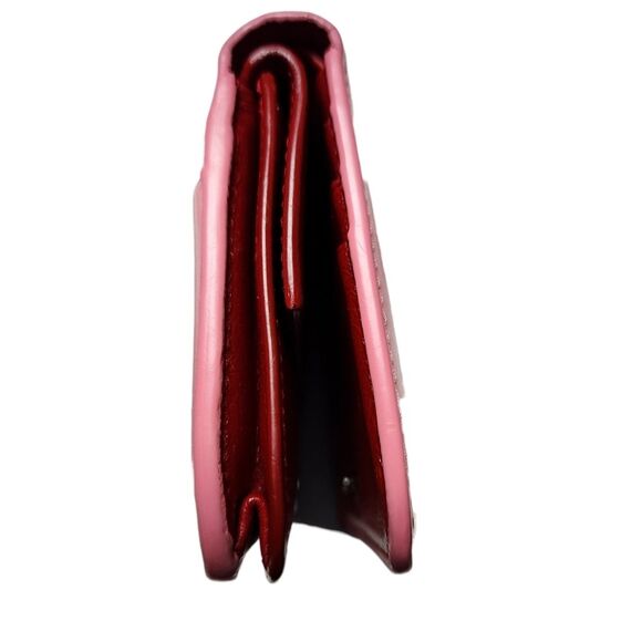 BALENCIAGA Logo Leather Bifold Wallet - Pink - Picture 4 of 9
